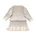 thumbnail image 3 of Odeerbi 0-11 Years Infant Girls Winter Outfits Long Sleeve Cardigan Sweater with Short Fishtail Skirt Two-piece Set Fashion Knitted Skirt Set Infant Girls Clothes, 3 of 8