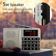 thumbnail image 3 of Retekess TR603 Portable Shortwave Radios, Digital Tuning Radio Presets, Support TF, USB, AUX Input, with Wheel Tuning and 5W Speaker, for Desk,Christmas New Year Gift(Sliver), 3 of 9