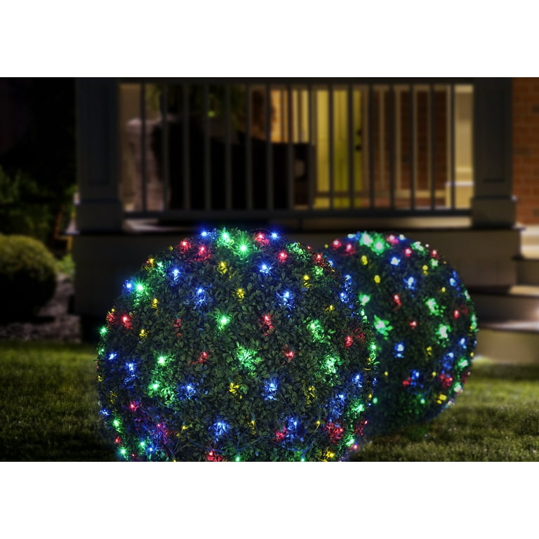 Indoor/Outdoor 150-Count LED Christmas Net Lights, Multicolor, 6