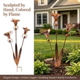 thumbnail image 2 of Calla Lily Garden Stake with Bells, Copper Metal Flower Wind Chime Yard Art, Rustic Outdoor Decorative Stake for Patio Lawn Garden Ornament, 2 of 6