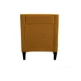 thumbnail image 7 of Accent Chair with Arms, Mid Century Modern Decorative Side Chair, Upholstered Reading Chair with Wood Legs Nailhead Studded Wingback, Linen Fabric Chair for Living, Room, Bedroom, Yellow, 7 of 7