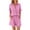 Pink, variant on Women's Summer Linen Set Casual Collar Button Up Shirt And Wide Leg Shorts Two-Piece Set