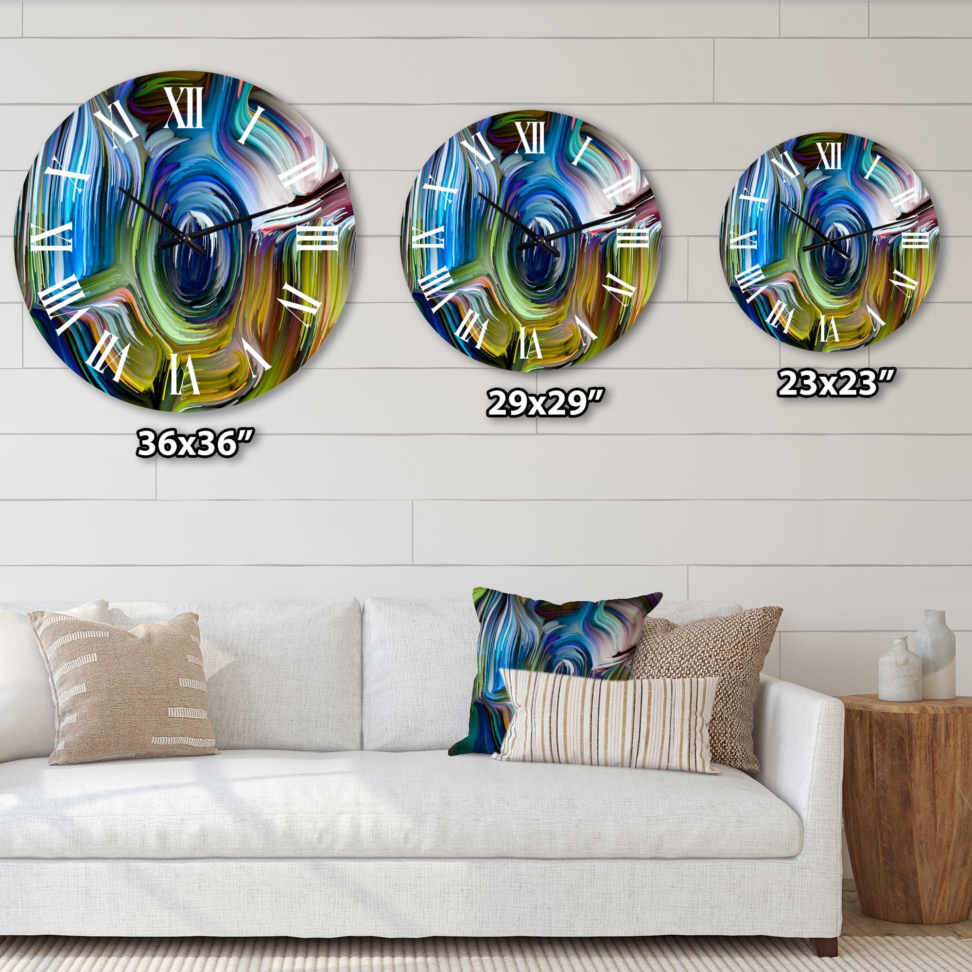 Designart 1 in Modern,Contemporary Wall Clock