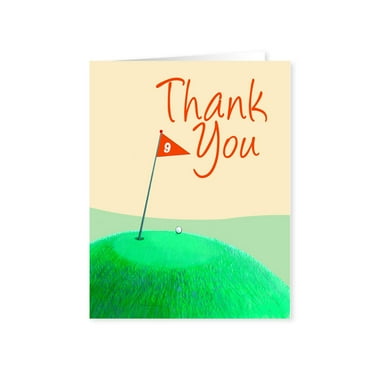 Golf Thank You Note Cards - 10 Boxed Set Note Cards