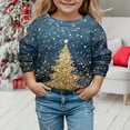 thumbnail image 2 of Gubotare Kids Boy Girl Merry and Bright Crewneck Sweatshirt Merry Christmas Sweatshirt Retro Xmas Long Sleeve Pullover Tops Girl Christmas Outfit (Dark Blue,12-18 Months), 2 of 4