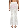 Time and Tru Women's Swim Cover Up Crochet Pants