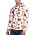 thumbnail image 3 of Fotbe Men's Hoodie with Autumn Maple Leaf with Hedgehog Pattern - Kangaroo Pocket Pullover Hooded Sweatshirt, Perfect for Daily Wear, Travel, and Home-3X-Large, 3 of 7