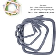 thumbnail image 4 of Juego de 4 aros para bordar, cuadrados, de plástico, color antracita, color antracita, 4 of 4