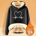 thumbnail image 2 of Gkeoshab Sweatshirt Women's Sherpa Fleece Round Neck Hoodie - Winter Plus Size Thick Warm Pullover Sweatshirt for Cold Weather as Cozy Outerwear Jacket Black 4XL, 2 of 3