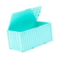thumbnail image 4 of Adorno de contenedor de carga en miniatura, caja de almacenamiento con tapa abatible para el hogar, regalo u oficina. Azul cian, 4 of 9