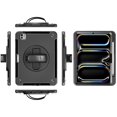 thumbnail image 3 of For Ipad Pro 13 (2024) Case Kickstand Pc + Tpu Rugged Cover With Shoulder Strap - Blue, 3 of 5
