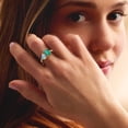 thumbnail image 2 of Ross-Simons Opal and 1.80 Carat Emerald Toi Et Moi Ring With .10 ct. t.w. White Topaz in 18kt Gold Over Sterling, Women's, Adult, 2 of 6