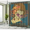 thumbnail image 5 of Ambesonne Colorful Shower Curtain, Girl Roses Hearts, 69"Wx84"L, Petrol Blue Caramel, 5 of 5