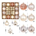 thumbnail image 2 of 44 bolas navideñas decorativas para árbol de Navidad, de 3 a 6 cm, color champán y dorado., 2 of 8