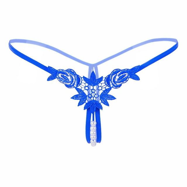 Ropa interior sexual tridimensional con perlas y flores disueltas en el agua para mujer, tangas con cintura baja y perspectiva sexy