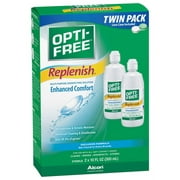 OPTI-FREE Replenish Multipurpose Contact Lens Disinfecting Liquid Solution, Two 10oz Per Pack