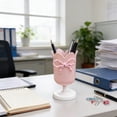 thumbnail image 4 of Tulip Bow Pen Holder, Back to School Tulip Bow Multifunctional Desktop Pen Organizer, Cute Decorative Stationery Cup, Desktop Ornament for Home School Study and Office, 4 of 6
