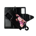 thumbnail image 2 of Flower Black Case for Samsung Galaxy S20 5G Magnetic Detachable Pu Leather Wallet Cover Flap Closure and Snap-on Book Style Cases Card Holders Wrist Strap 2 in 1 Folio, 2 of 3