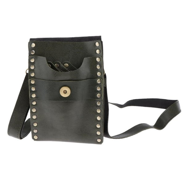 Salón Peluquero Tijeras Bolsa de Herramientas Peluquería Estuche Estuche para Tijeras de Barba Soporte Verde
