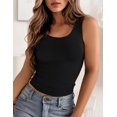 thumbnail image 5 of Zeagoo Women's Double Lined Square Neck Tank Top Sleeveless Basic Crop Tops Trendy Y2K Going Out Tops, 5 of 5