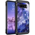 thumbnail image 1 of Galaxy S10 Plus Case, Samsung S10 Plus Case, Glow in The Dark Dual Layer Hybrid Hard PC Soft TPU Rubber Rugged Anti-Slip Shockproof Protective Cases for Samsung Galaxy S10+ 6.4", Nebula, 1 of 8