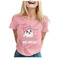 thumbnail image 3 of TSADFHJI Hauts à Col Roulé pour Femmes Grande Taille Mode Décontractée Imprimée Col Rond Manches Courtes Chandail T-Shirt TG, 3 of 6