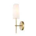 thumbnail image 6 of Mel 1 light Brass and White shade wall sconce, 6 of 12