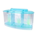 thumbnail image 1 of LAFGUR Small Aquarium, Desktop Fish Tank, For Betta With LED Light Small Fishes With Water Change Valve, 1 of 8