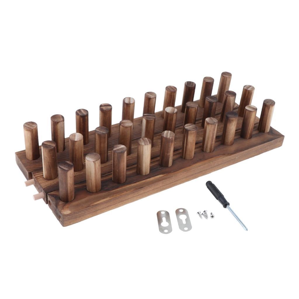 Wooden Loom Frame Knitting Loom for Chunky Blankets Wooden Peg Frame Sturdy Material for Home Decor Projects
