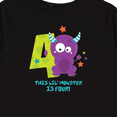 thumbnail image 4 of Inktastic Monster 4th Birthday Boys or Girls Long Sleeve Toddler T-Shirt, 4 of 5