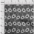 thumbnail image 2 of oneOone Rayon Gray Fabric Floral Dress Material Fabric Print Fabric By The Yard 56 Inch Wide, 2 of 5