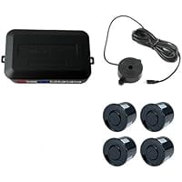Parking Sensor Kit 4 Sensors 22mm 12V With Buzzer, Reverse Assist Set, Silver
