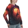 thumbnail image 6 of Fotbe Shark Underwater Vortex Pattern Womens Long Sleeve Hoodie, Pullover Hooded Sweatshirt, Kangaroo Pocket Hoodie with Eye-catching Drawstrings-Large, 6 of 7