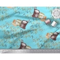 thumbnail image 3 of Soimoi Blue Rayon Fabric Foodgrain Bags Kitchen Decor Fabric Printed Yard 56 Inch Wide, 3 of 3