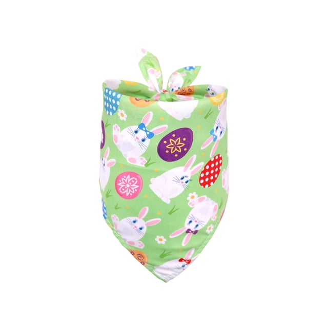 Twfbrm Pet Supplies Easter Bunny Patterned Triangular Scarf Cats and Dog Holiday Bib Suitable For Easter Party Photo Props and Holiday Decorations for Cats Dogs