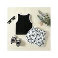thumbnail image 3 of Baby Boys Vest and Shorts Set Fashion Letter Sleeveless Tops and Animal/Camouflage Short Pants Outfits, 3 of 9