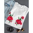 thumbnail image 3 of Cute Flower Graphic Women White T-Shirt, Female x-Large, 3 of 4