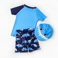 thumbnail image 4 of Utoimkio Toddler Baby Boys Swimsuit Bikini Sets Two Piece Bathing Suits for Kid Boys Summer Beach Outfits Set with Hat,2Y-7Y, 4 of 9