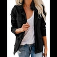 thumbnail image 3 of Chaqueta Utilitaria de Otoño para Mujer: Cuello Alto, Color Liso, Corte Holgado, de Cremallera y Múltiples Bolsillos Negro S, 3 of 8