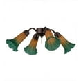 thumbnail image 7 of Meyda 162971 19 in. Amber & Green Pond Lily 4 Light Fan Light, M & B, 7 of 7