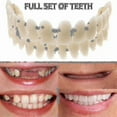 thumbnail image 1 of Smile Snap On Upperbottom Dental False Teeth Tooth Denture Cover Set Veneers, 1 of 5