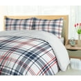 thumbnail image 5 of Ambesonne Fashion Duvet Cover Set, English Tartan Motif, 2-Calking, Violet Blue Orange White, 5 of 7