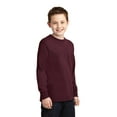 thumbnail image 4 of Port & Company Youth Long Sleeve Core Cotton Tee-XL (Athletic Maroon), 4 of 6