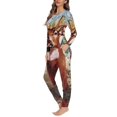 thumbnail image 3 of Conjunto de pijamas de manga larga para mujer, ropa de dormir informal y acogedora, jersey de otoño e invierno, regalos de navidad, 3 of 4