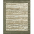 thumbnail image 4 of Unique Loom Indoor/Outdoor Border Contemporary Area Rug, Brown/Black/Off-White, 96.00" x 120.00", 4 of 8