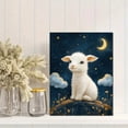 thumbnail image 2 of Gender Neutral Animal Nursery Canvas Wall Art, Moon Star Cloud Print, Baby Room Home Wall Decor, 2 of 8