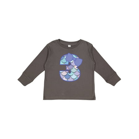 

Inktastic 3rd Birthday Mermaid 3 Year Old Girl Gift Toddler Toddler Girl Long Sleeve T-Shirt