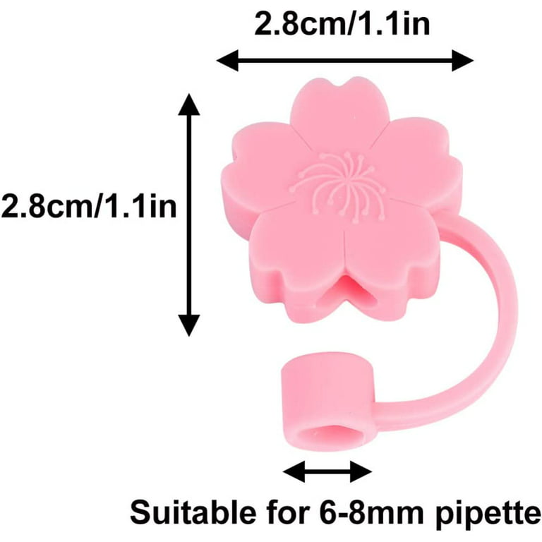GAISHION 3 Pcs Pink Straw Covers Cap Toppers Tips Compatible With