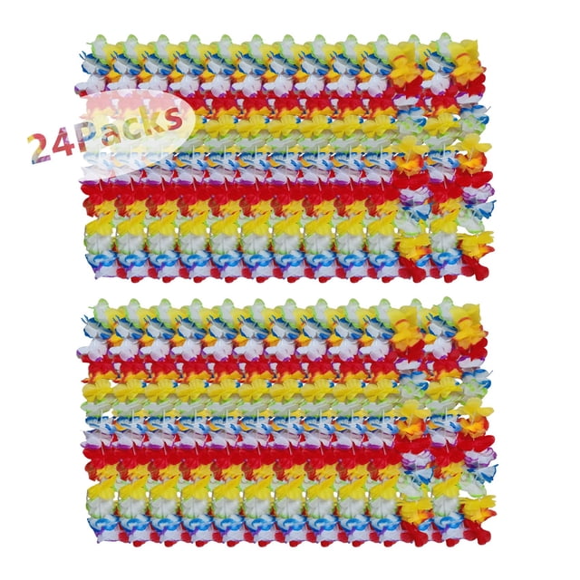 Collares hawaianos Forellfit, paquete de 24 unidades, 106 cm, Lei Set
