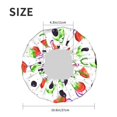 thumbnail image 3 of Tomato Eggplant Cucumber Shower Cap, Reusable Bath Hair Hat for all Hair Lengths Hair Cover with Elastic Band Double Waterproof Layers Bathing Hat, 3 of 5